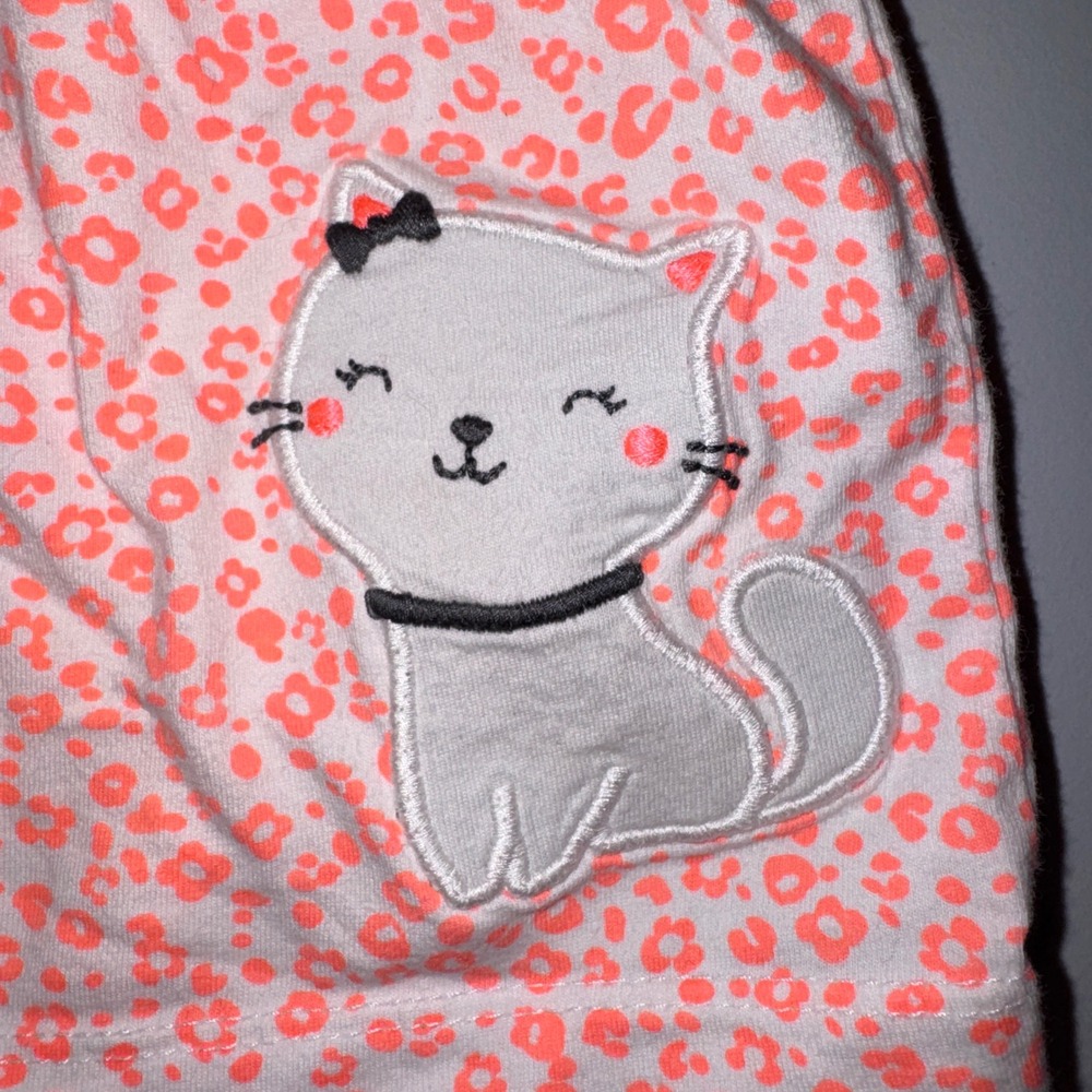 Carter's Sweater and Bodysuit Dress Set Baby Girls 3M Pink Coral Bear Kitty - Picture 8 of 11